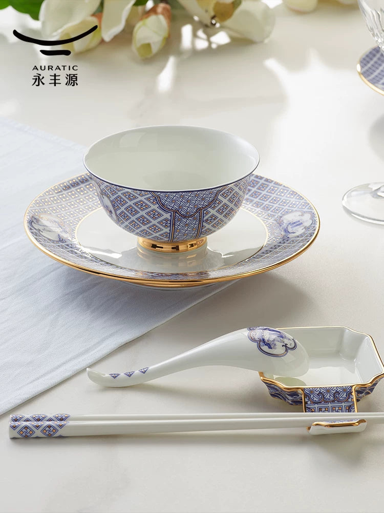 永丰源四海升平餐具散件 AURATIC Peaceful Seas Ceramic Dinnerware Individual Pieces – Bowls, Plates, Platters and Table Accessories