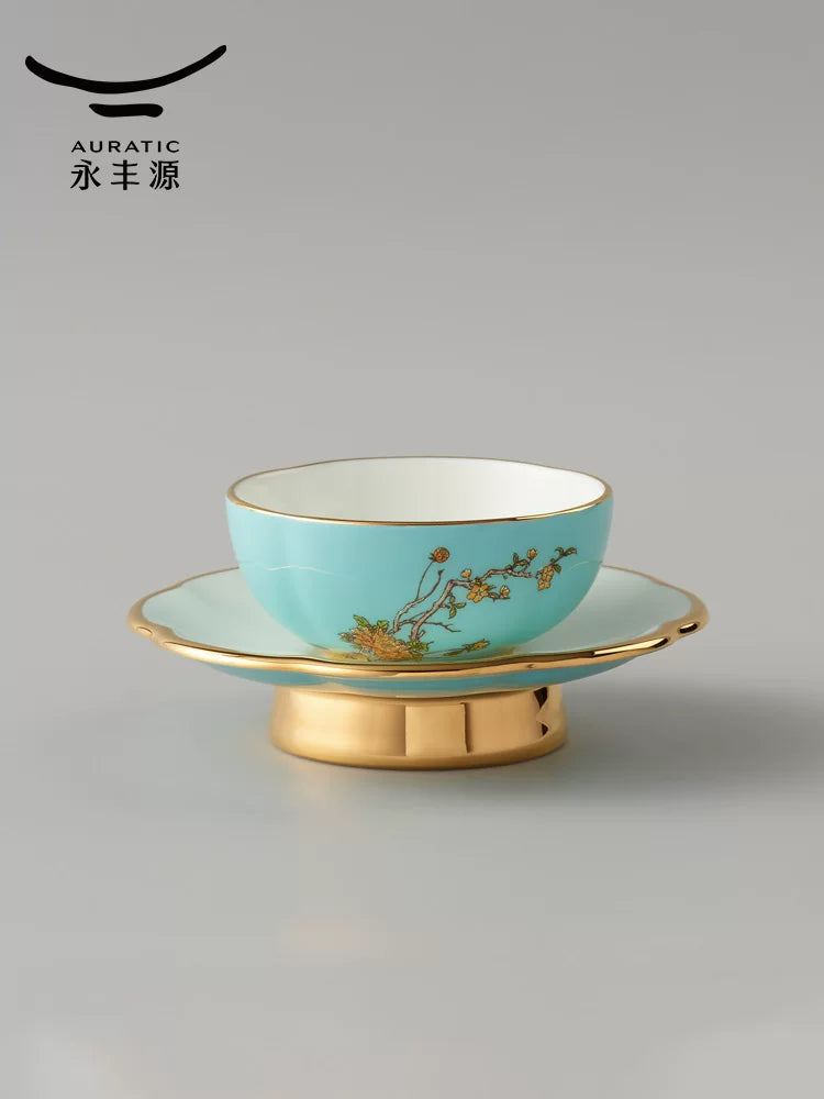 永丰源夫人瓷西湖蓝茶具散件 AURATIC Lady Turquoia Ceramic Tea Ware Individual Pieces – West Lake Blue, Cups, Gaiwan, Pots and Accessories