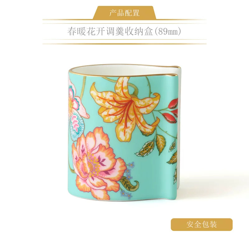 永丰源春暖花开餐具散件 AURATIC Verde Bloom Ceramic Dinnerware Individual Pieces – Bowls, Plates, Fish Platters and Table Accessories