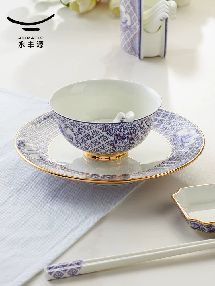 永丰源四海升平餐具散件 AURATIC Peaceful Seas Ceramic Dinnerware Individual Pieces – Bowls, Plates, Platters and Table Accessories