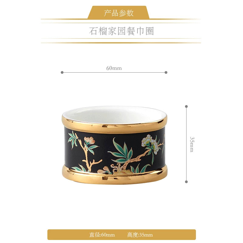 永丰源石榴家园餐具散件 AURATIC Pomeland Ceramic Dinnerware Individual Pieces – Pomegranate Blossom, Bowls, Plates and Table Accessories