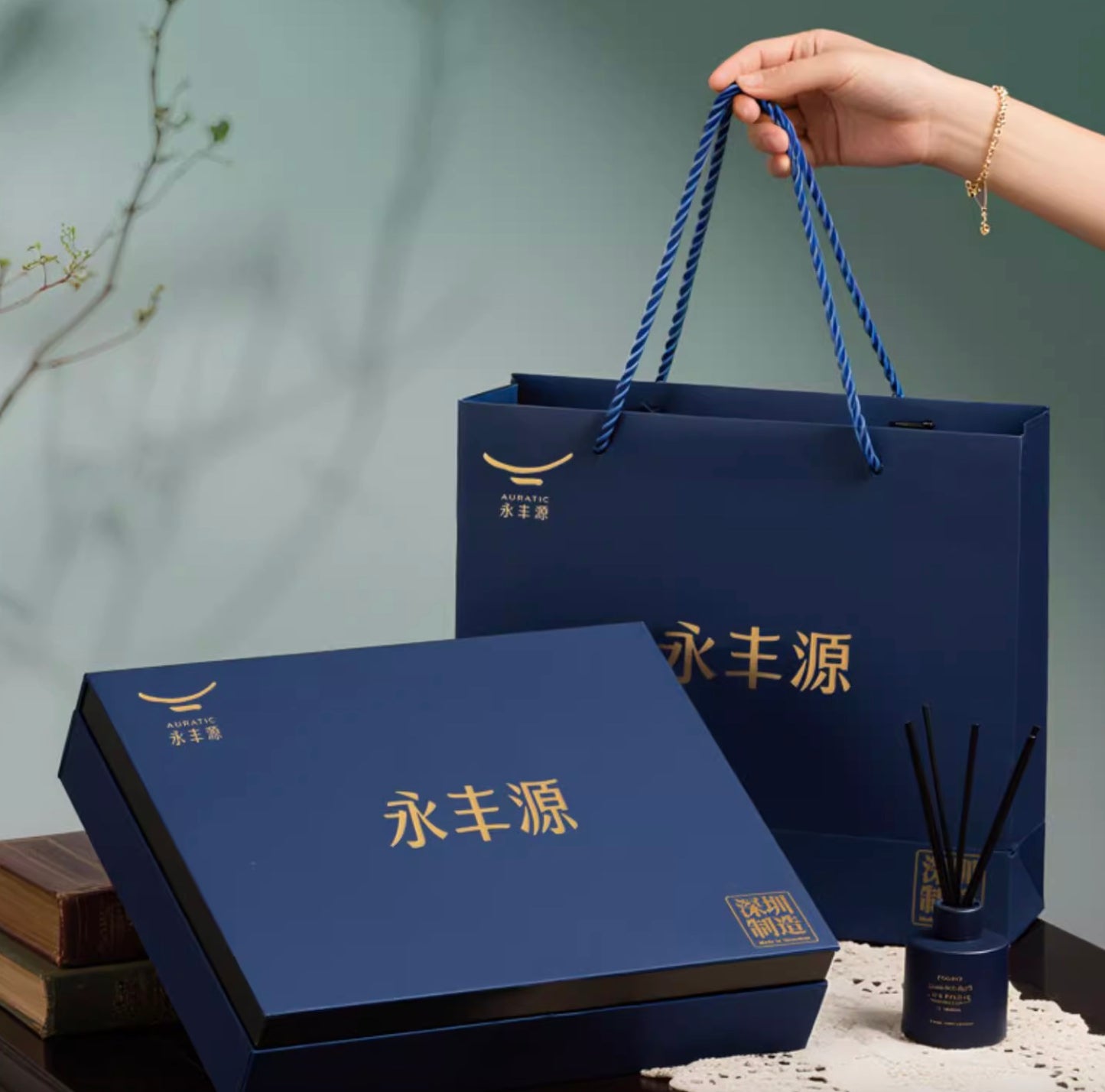 Hand-Painted Lotus Porcelain Mug