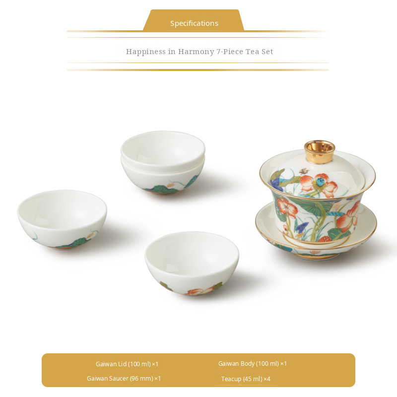 7-Piece Tea Set for 4 (Gaiwan Set)