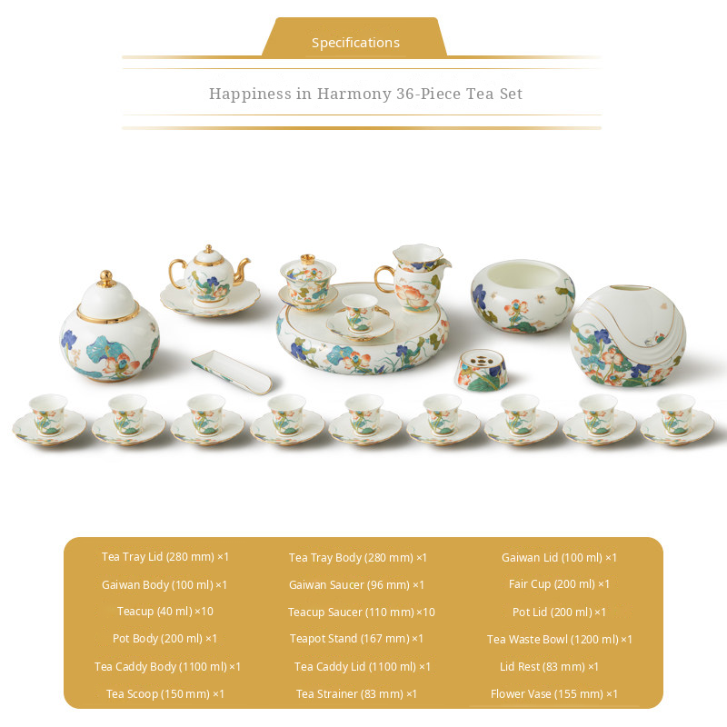 36-Piece Clubhouse Tea Set for 10