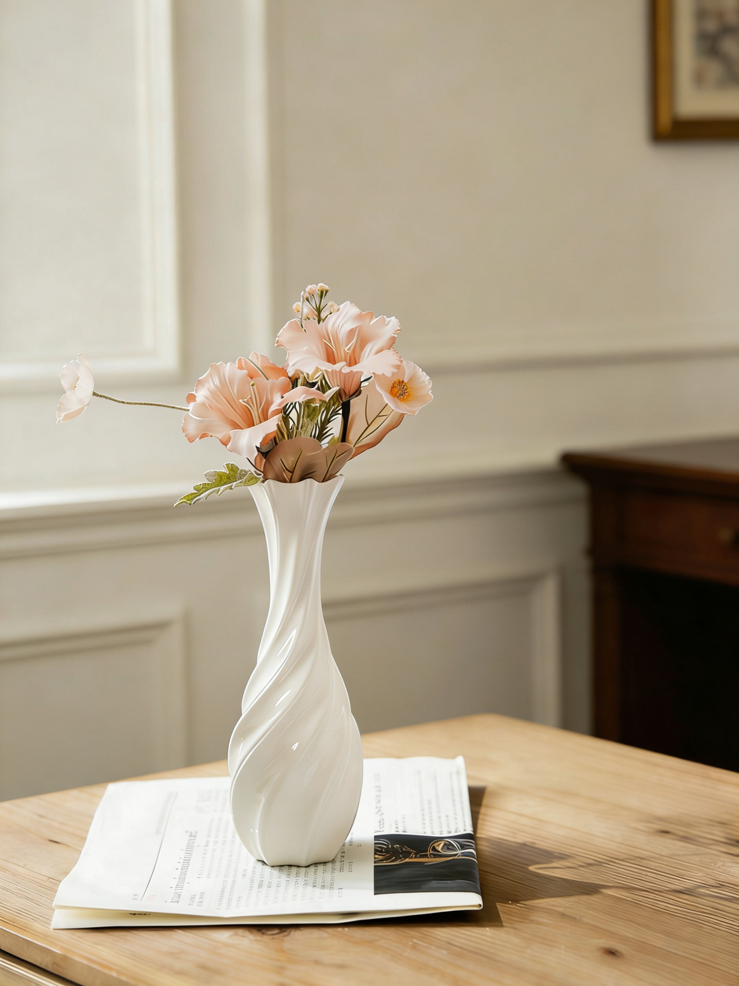 Minimalist Cream Ceramic Vase