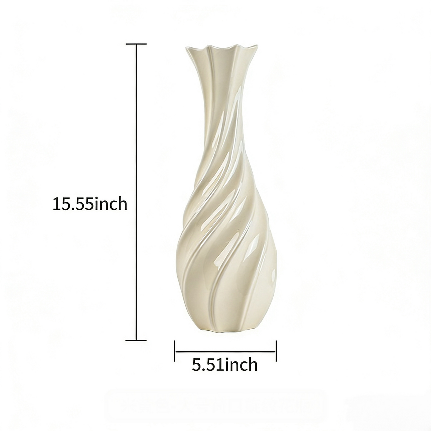 Minimalist Cream Ceramic Vase