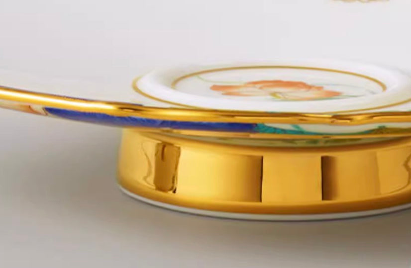 Lotus Gold-Trim Cup Set