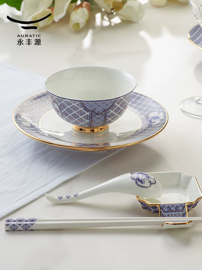 永丰源四海升平餐具散件 AURATIC Peaceful Seas Ceramic Dinnerware Individual Pieces – Bowls, Plates, Platters and Table Accessories