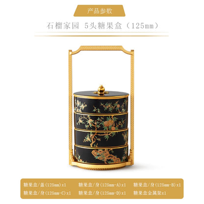 永丰源石榴家园餐具散件 AURATIC Pomeland Ceramic Dinnerware Individual Pieces – Pomegranate Blossom, Bowls, Plates and Table Accessories