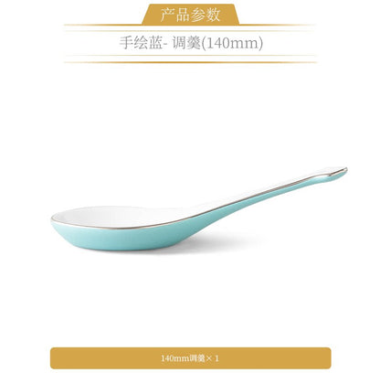 永丰源夫人瓷手绘蓝餐具散件 AURATIC Hand-Painted Blue Ceramic Dinnerware Individual Pieces – Bowls, Plates, Chopsticks and Spoons
