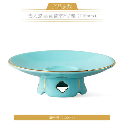 永丰源夫人瓷西湖蓝茶具散件 AURATIC Lady Turquoia Ceramic Tea Ware Individual Pieces – West Lake Blue, Cups, Gaiwan, Pots and Accessories