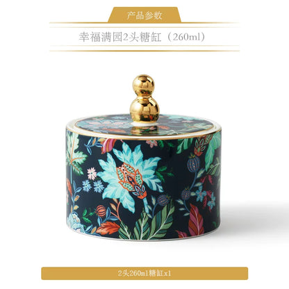 永丰源幸福满园茶具散件 AURATIC Clarence Ceramic Tea Ware Individual Pieces – Teapot, Teacups, Coffee Cup and Jars