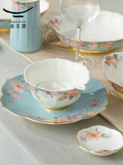 永丰源天青时代餐具散件 AURATIC Celeste Ceramic Dinnerware Individual Pieces – Rice Bowl, Plates, Chopsticks and Table Accessories