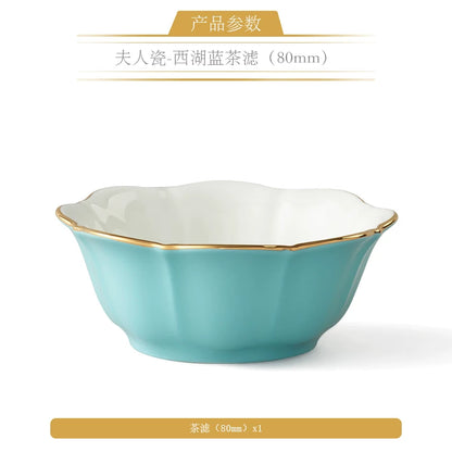 永丰源夫人瓷西湖蓝茶具散件 AURATIC Lady Turquoia Ceramic Tea Ware Individual Pieces – West Lake Blue, Cups, Gaiwan, Pots and Accessories