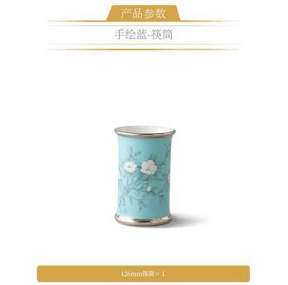 永丰源夫人瓷手绘蓝餐具散件 AURATIC Hand-Painted Blue Ceramic Dinnerware Individual Pieces – Bowls, Plates, Chopsticks and Spoons