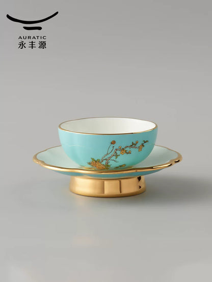 永丰源夫人瓷西湖蓝茶具散件 AURATIC Lady Turquoia Ceramic Tea Ware Individual Pieces – West Lake Blue, Cups, Gaiwan, Pots and Accessories