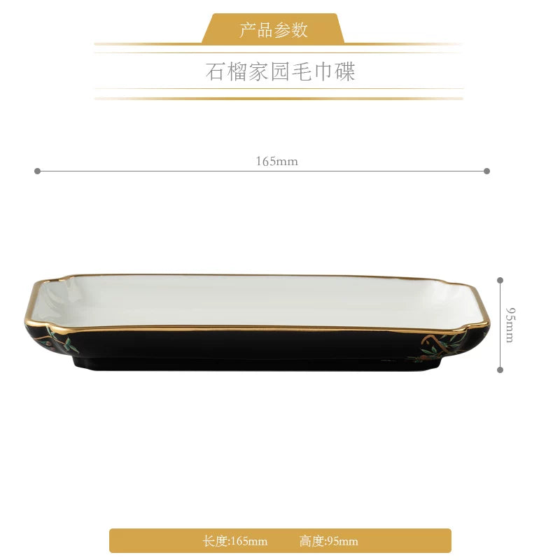 永丰源石榴家园餐具散件 AURATIC Pomeland Ceramic Dinnerware Individual Pieces – Pomegranate Blossom, Bowls, Plates and Table Accessories