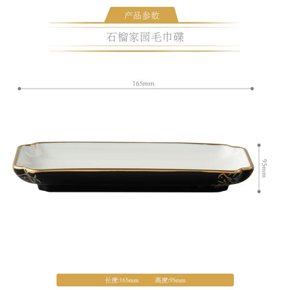 永丰源石榴家园餐具散件 AURATIC Pomeland Ceramic Dinnerware Individual Pieces – Pomegranate Blossom, Bowls, Plates and Table Accessories