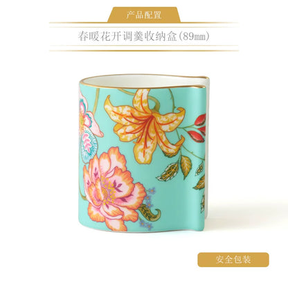 永丰源春暖花开餐具散件 AURATIC Verde Bloom Ceramic Dinnerware Individual Pieces – Bowls, Plates, Fish Platters and Table Accessories