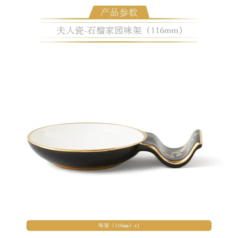 永丰源石榴家园餐具散件 AURATIC Pomeland Ceramic Dinnerware Individual Pieces – Pomegranate Blossom, Bowls, Plates and Table Accessories
