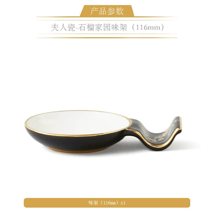 永丰源石榴家园餐具散件 AURATIC Pomeland Ceramic Dinnerware Individual Pieces – Pomegranate Blossom, Bowls, Plates and Table Accessories