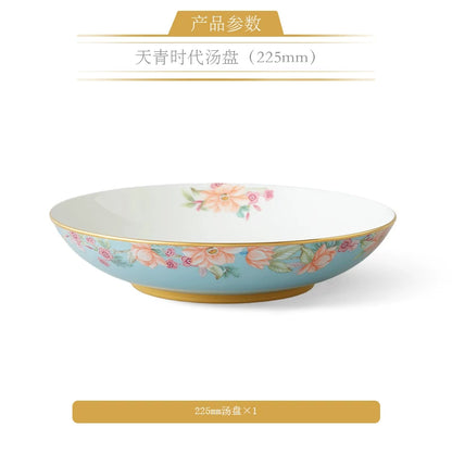 永丰源天青时代餐具散件 AURATIC Celeste Ceramic Dinnerware Individual Pieces – Rice Bowl, Plates, Chopsticks and Table Accessories