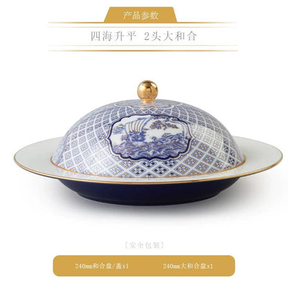 永丰源四海升平餐具散件 AURATIC Peaceful Seas Ceramic Dinnerware Individual Pieces – Bowls, Plates, Platters and Table Accessories