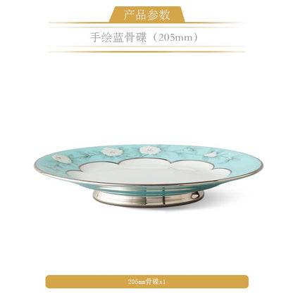 永丰源夫人瓷手绘蓝餐具散件 AURATIC Hand-Painted Blue Ceramic Dinnerware Individual Pieces – Bowls, Plates, Chopsticks and Spoons