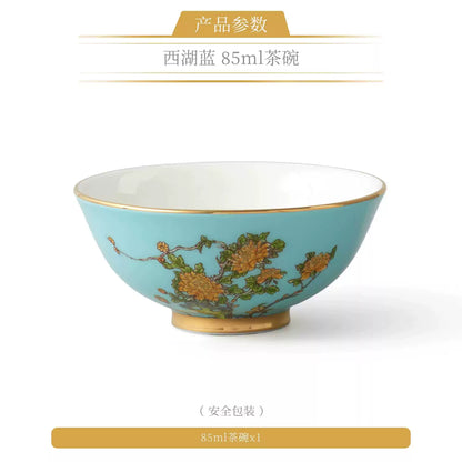 永丰源夫人瓷西湖蓝茶具散件 AURATIC Lady Turquoia Ceramic Tea Ware Individual Pieces – West Lake Blue, Cups, Gaiwan, Pots and Accessories