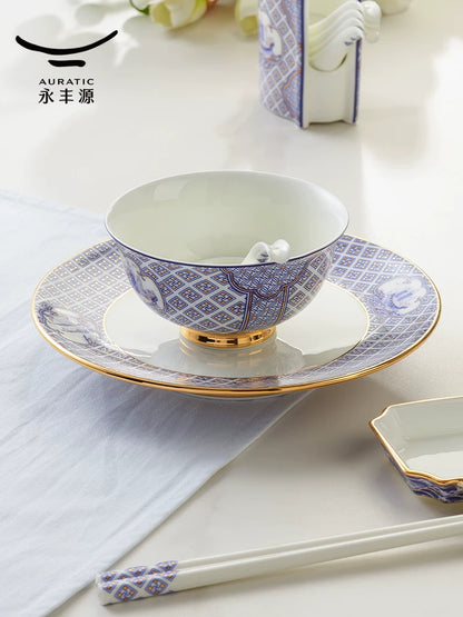 永丰源四海升平餐具散件 AURATIC Peaceful Seas Ceramic Dinnerware Individual Pieces – Bowls, Plates, Platters and Table Accessories