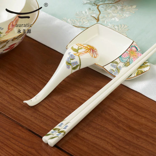 永丰源春暖花开餐具散件 AURATIC Verde Bloom Ceramic Dinnerware Individual Pieces – Bowls, Plates, Fish Platters and Table Accessories