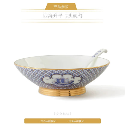 永丰源四海升平餐具散件 AURATIC Peaceful Seas Ceramic Dinnerware Individual Pieces – Bowls, Plates, Platters and Table Accessories