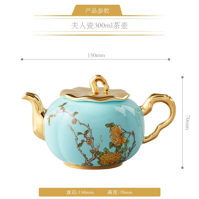 永丰源夫人瓷西湖蓝茶具散件 AURATIC Lady Turquoia Ceramic Tea Ware Individual Pieces – West Lake Blue, Cups, Gaiwan, Pots and Accessories