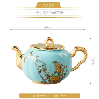 永丰源夫人瓷西湖蓝茶具散件 AURATIC Lady Turquoia Ceramic Tea Ware Individual Pieces – West Lake Blue, Cups, Gaiwan, Pots and Accessories