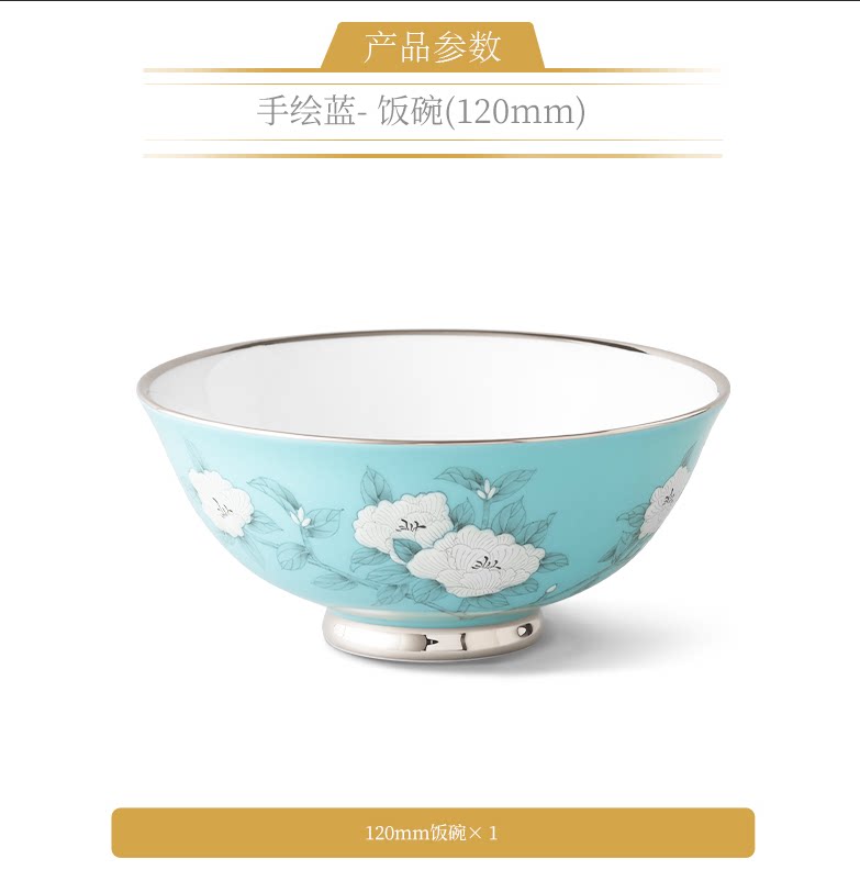 永丰源夫人瓷手绘蓝餐具散件 AURATIC Hand-Painted Blue Ceramic Dinnerware Individual Pieces – Bowls, Plates, Chopsticks and Spoons