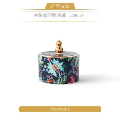 永丰源幸福满园茶具散件 AURATIC Clarence Ceramic Tea Ware Individual Pieces – Teapot, Teacups, Coffee Cup and Jars