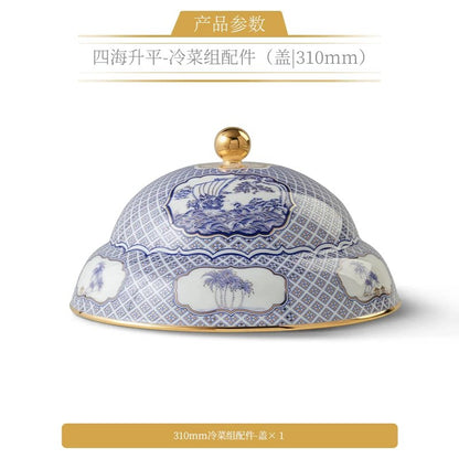 永丰源四海升平餐具散件 AURATIC Peaceful Seas Ceramic Dinnerware Individual Pieces – Bowls, Plates, Platters and Table Accessories