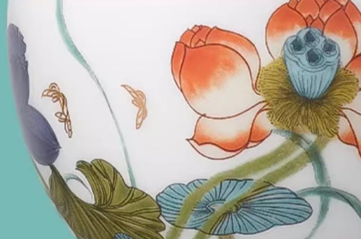 Handcrafted Porcelain Wine Pitcher and Two Cup Set