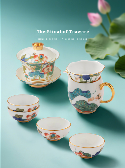 Auratic Happiness in Harmony porcelain tea set