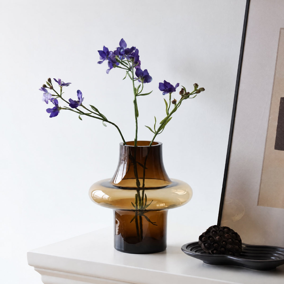 hand-blown vintage glass vase