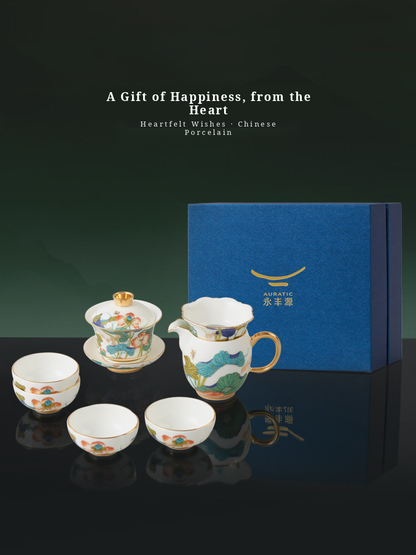 Auratic Happiness in Harmony porcelain tea set
