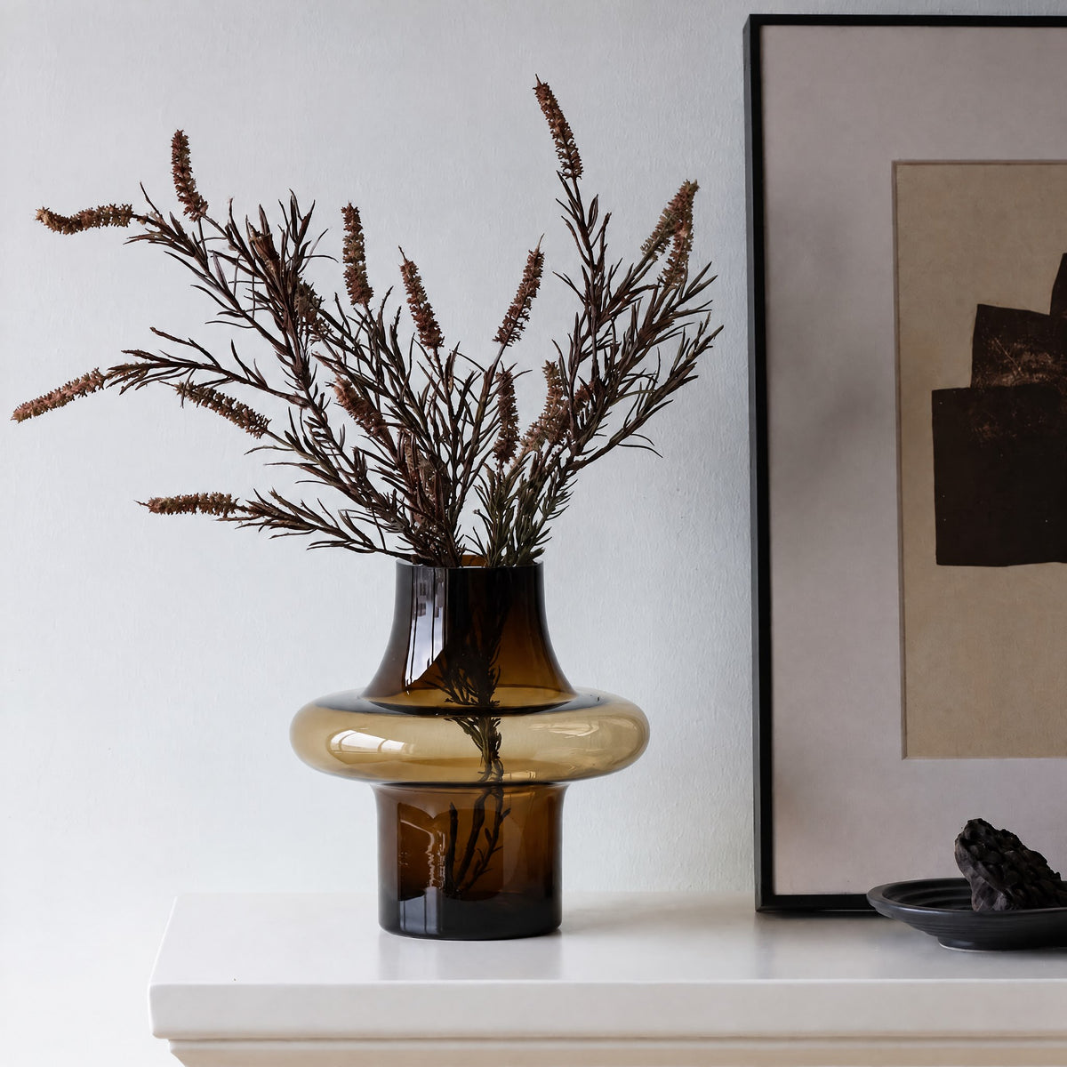 hand-blown vintage glass vase
