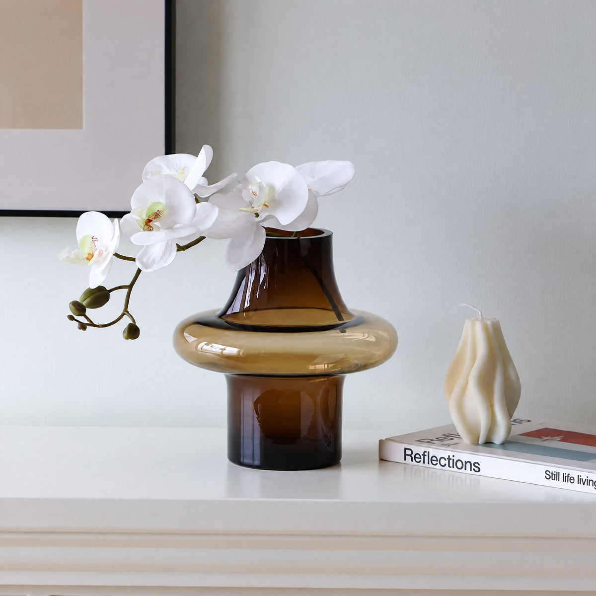 hand-blown vintage glass vase