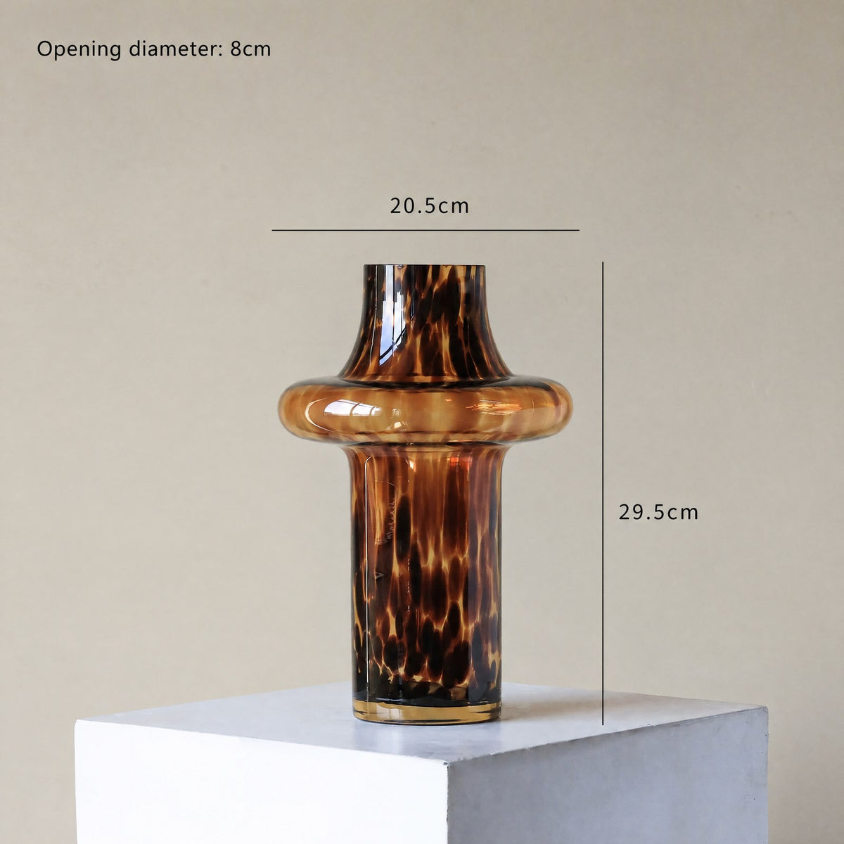 Tortoiseshell Gilt-Flow Vessel (Tall) - hand-blown glass vase