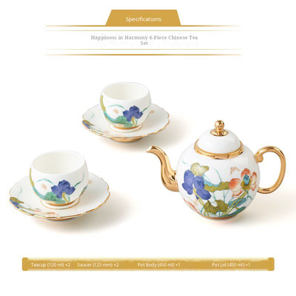 6-Piece Chinese Tea Set for 2