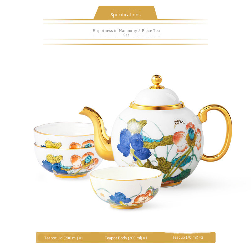 5-Piece Tea Set for 3