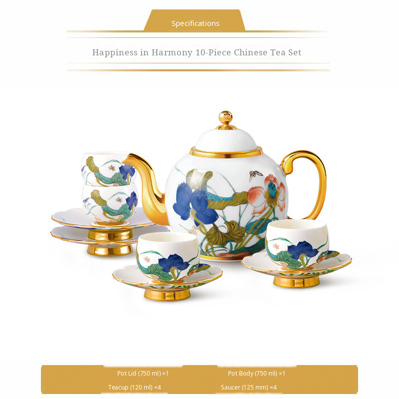 10-Piece Chinese Tea Set for 4