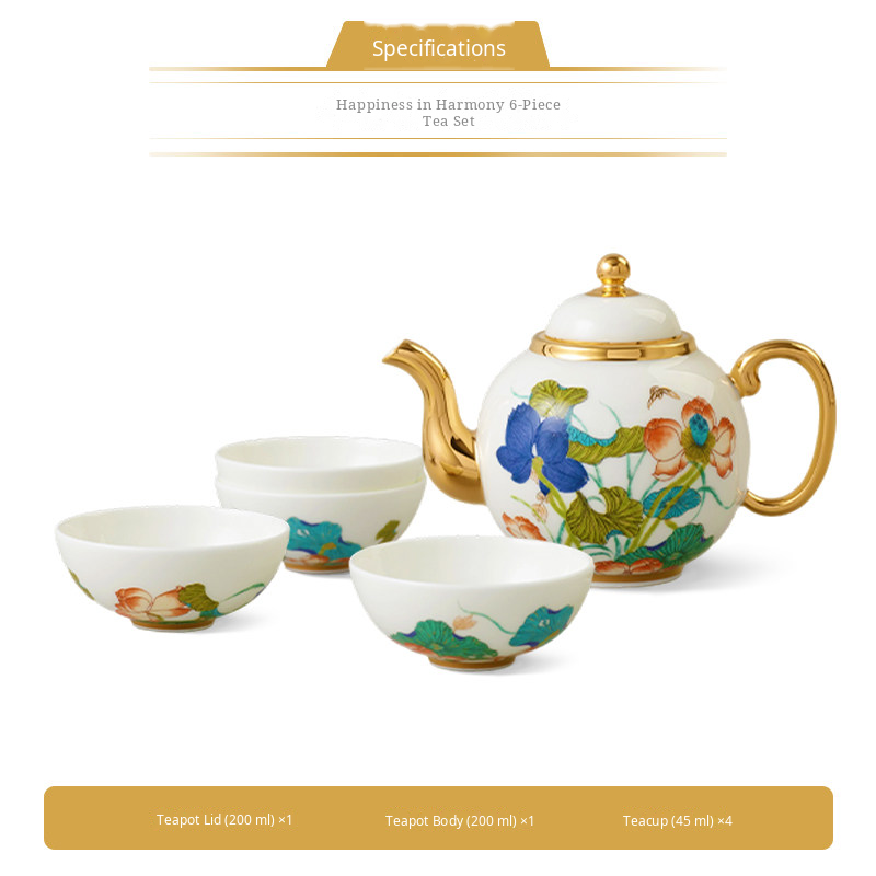6-Piece Tea Set for 4